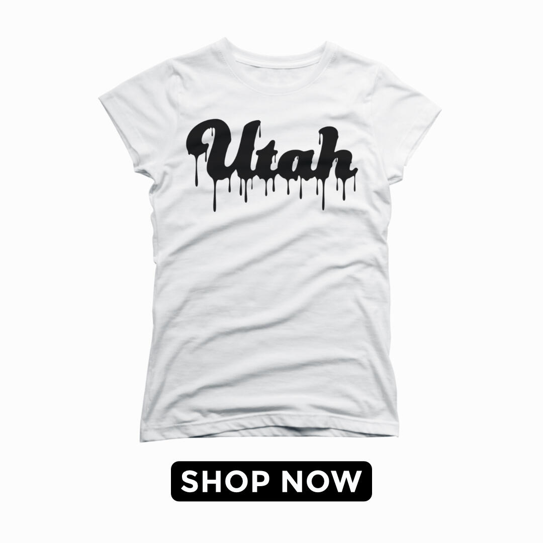 Utah Drip Black Womens Tshirt