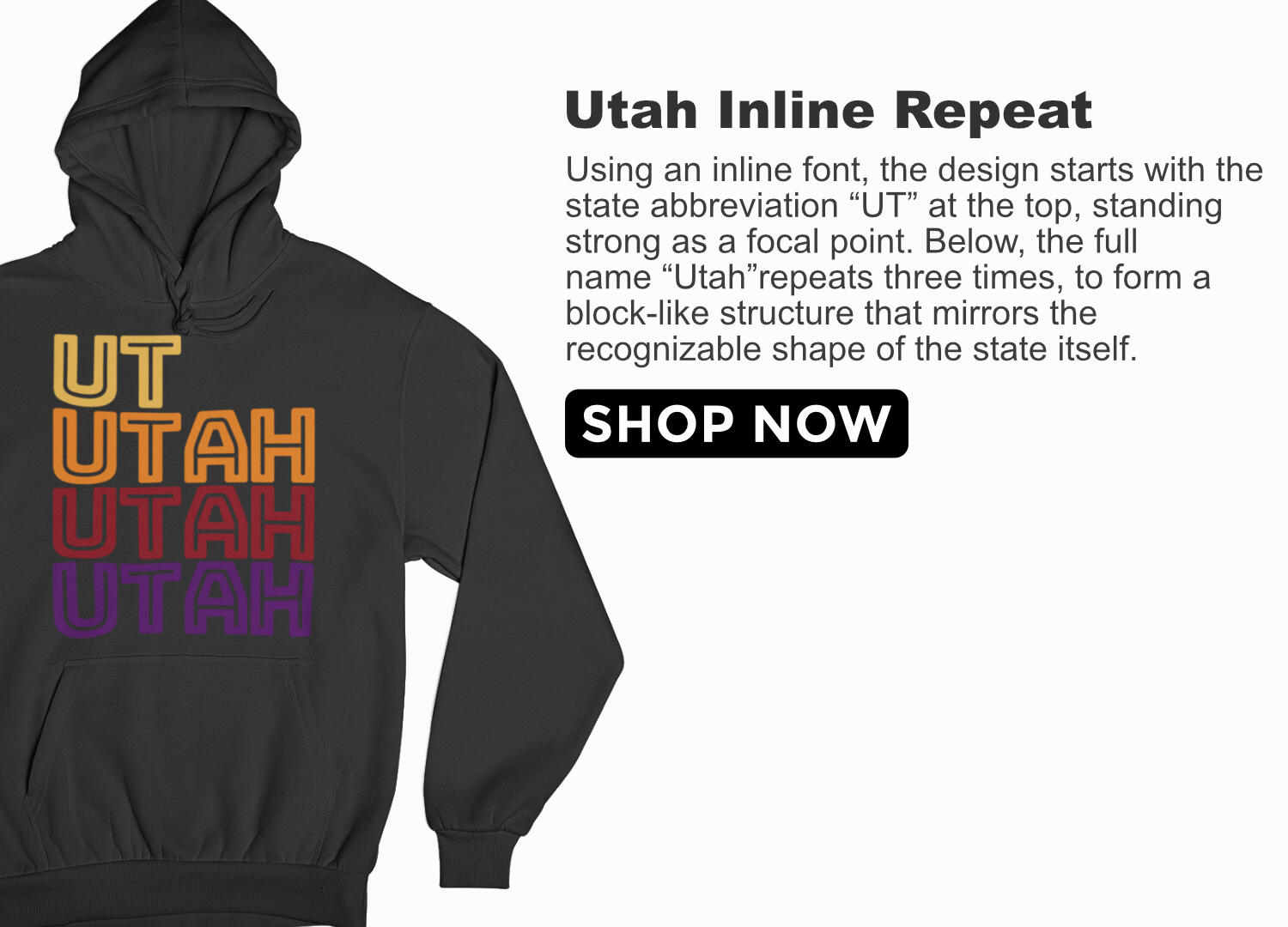 Utah Inline Repeat Hoodie