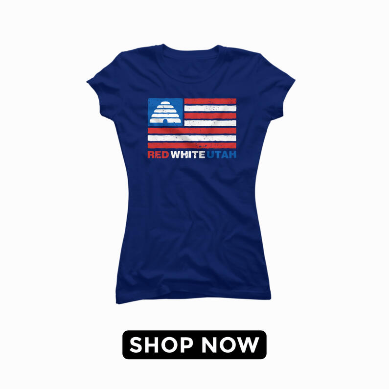 Red,White,Utah Womens Tshirt