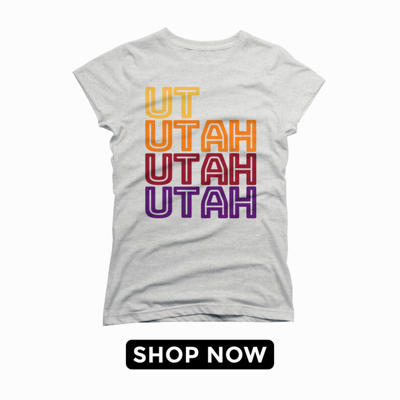 Utah Inline Repeat Womens Tshirt