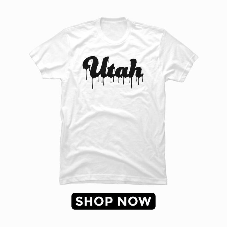 Utah Drip Mens Tshirt(White)