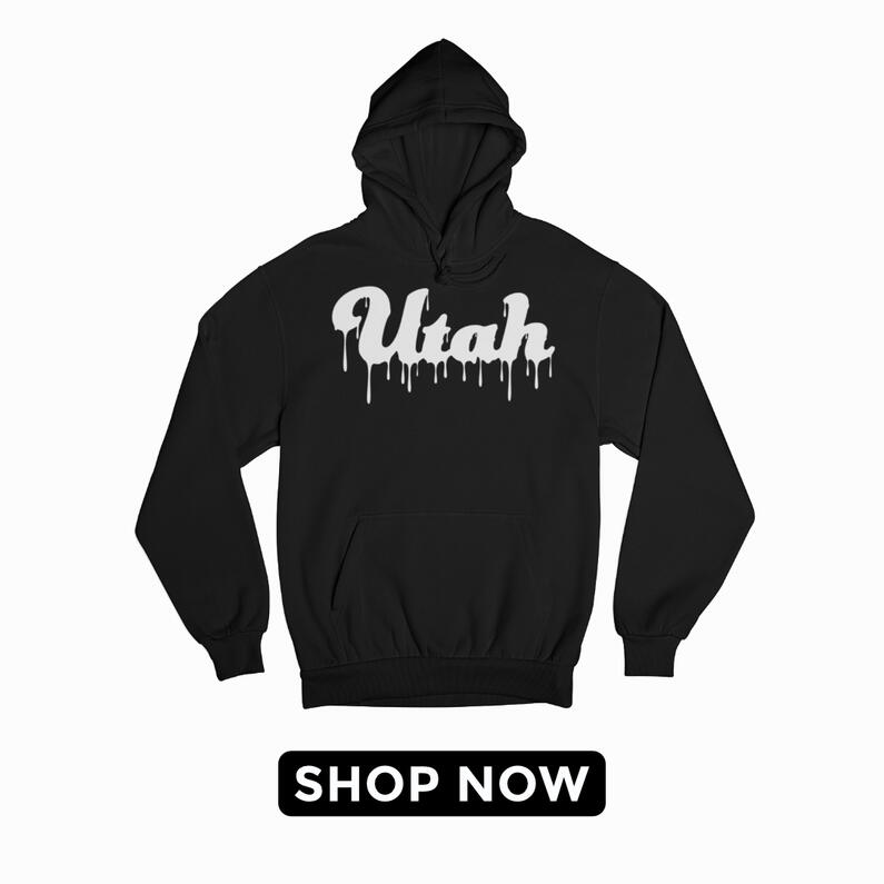 Utah Drip Hoodie(Black)