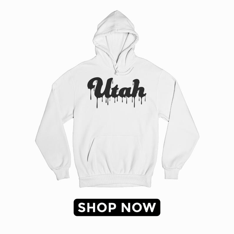 Utah Drip Hoodie(White)